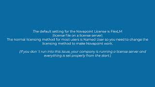 Novapoint  Set licensing method [upl. by Yendyc]