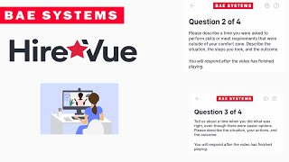 Hirevue online video interview Questions BAE SYSTEMS [upl. by Marvin]