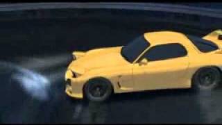 Initial D Battle Stage 2 FD3S vs INTEGRA [upl. by Seena654]