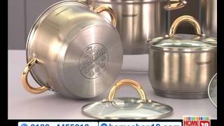 HomeShop18com  Stainless Steel Cookware Set by Kaiserhoff [upl. by Uhej]