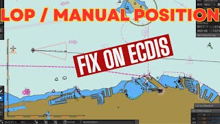 How to fix LOPs on ECDIS  Manual Position  Line of Position Fix Plotting on ECDIS [upl. by Ardys]