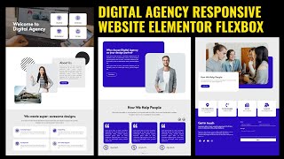 BEST Responsive DIGITAL AGENCY Website using ELEMENTOR FLEXBOX CONTAINERS  Wordpress Tutorial [upl. by Ulrick]