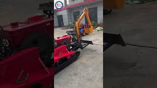 China Crawler Compact Tractor with Chain Trencher and Loader [upl. by Adnuhsor]