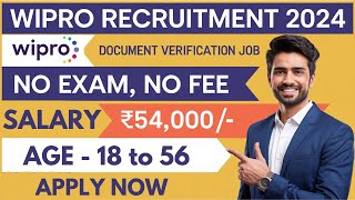 Wipro Recruitment 2024  WIPRO Work From Home Jobs 2024  Wipro Vacancy 2024  Krish Connects [upl. by Dranrev]