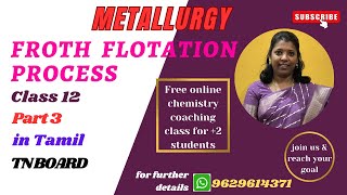 Metallurgy Class 12 Froth Flotation Process  Part 3  in Tamil  TN Board chemistryclass12 [upl. by Laven]