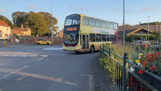 Evening ride on the 145 bus from Middleton on the Wolds to Bridlington [upl. by Eadwina]