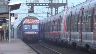 BB27300 et VB2N  Passage de la BB27326 en gare de Cormeilles en Parisis sur la ligne J [upl. by Alit872]