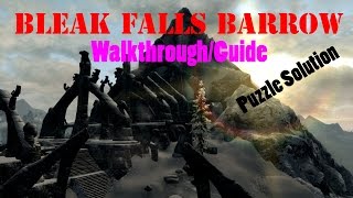 Skyrim Bleak Falls Barrow WalkthroughTutorial [upl. by Yecad]