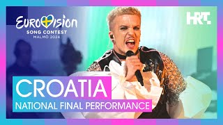 Baby Lasagna  Rim Tim Tagi Dim  Croatia 🇭🇷  National Final Performance  Eurovision 2024 [upl. by Aisyram606]