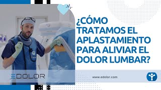 🔵 Tratamiento de un aplastamiento vertebral con dolor lumbar 🔵 clinicadeldolor [upl. by Adnaw]