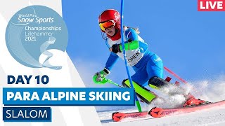 Lillehammer 2021  Para Alpine  Slalom w 12  WPSS Championships [upl. by Bergstein]