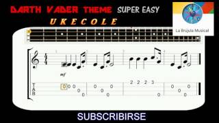 Darth Vader Super Easy STAR WARS Theme Song for UKULELE [upl. by Landes]