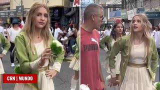 Papá tico se vuelve viral a nivel mundial por su comportamiento con su hija en desfile [upl. by Marashio44]