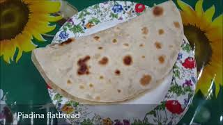 Piadina flatbreadoriginal Italian recipe without yeast [upl. by Alegnad]