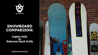 Snowboard Comparison Capita DOA vs Salomon Huck Knife [upl. by Loise]