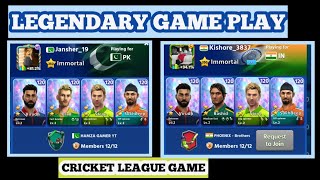 CRICKET LEAGUE GAME LEGENDARY GAMEPLAYCRICKET LEAGUE [upl. by Yrdua854]