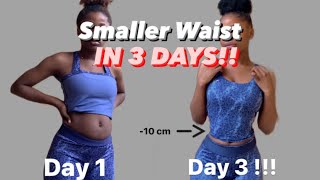 SMALLER WAIST IN 3 days  toned belly  abs in 3 days  deep core exercises eliza hima [upl. by Nilkoorb]