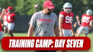 Defense impresses during Buckeyes seventh training camp session  Ohio State football [upl. by Ynneb]