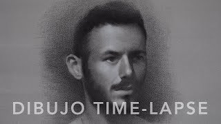 RETRATO REALISTA A CARBONCILLO  Retrato realista con carboncillo y creta blanca time lapse✏️✏️ [upl. by Camm501]