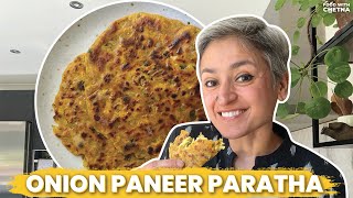 I have been cooking this once a week  THE ONION PANEER PARATHA YOU MUST TRY  Food with Chetna [upl. by Garold315]