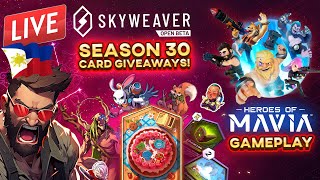 🔴 LIVE  SKYWEAVER Season 30 Card GIVEAWAYS  Heroes of Mavia Gameplay [upl. by Anahir]