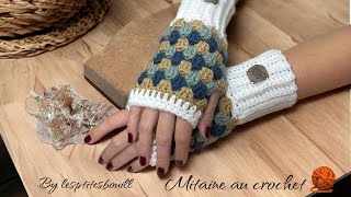 Comment faire des mitaine au crochet [upl. by Llenrrad]