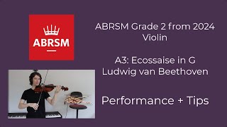 Écossaise in G A3  ABRSM Grade 2 Violin 2024  Performance and Tips [upl. by Marshall]