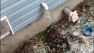 See how people can’t read directions Water pours outside bloodhoundhomeinspection plumbing [upl. by Rockafellow]