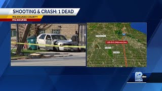 49yearold man dies after shooting crash in Milwaukee [upl. by Obbard]