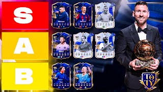 THESE CARDS ARE INSANE RANKING EVERY TOTY ATTACKERS CARD EA FC 24 TOTY TIER LIST [upl. by Eimat]