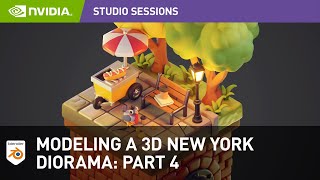 Blender Modeling 3D New York Diorama w Julianna Lebedeva  Part 4 Park Scene [upl. by Lledniuq]