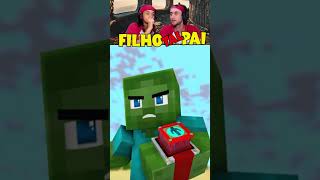 Zumbi se torna Buff Herobrine em Iron Man Challenge ⌚⚡ Transform Watch Mikecrab shorts [upl. by Bjork]