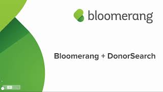 Bloomerang  DonorSearch Overview [upl. by Sorac]