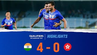 India 4  0 Hong Kong  AFC Asian Cup 2023 Qualifiers Final Round  Highlights [upl. by Natty]