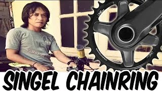 MENGGANTI CRANKSET TRIPLE MENJADI SINGLE CHAINRING SINGLE CHAINRING MURAH MOTSUV 32T [upl. by Ynaiffit444]