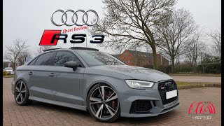 Audi RS3 Saloon 8V  Nardo Grey RS3  Quick Review [upl. by Adlesirhc211]