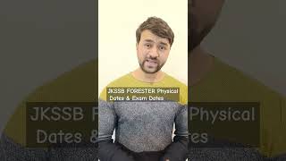 Jkssb Forester Physical Dates Written Exam Date  jkssb [upl. by Adanar]