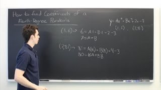 How to Find Coefficients of a Fourth Degree Parabola  All About Parabolas [upl. by Derrek385]