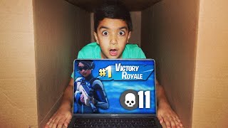 MAILING MY 5 YEAR OLD LITTLE BROTHER IN A CARDBOARD BOX WHILE PLAYING FORTNITE  MAILING CHALLENGE [upl. by Valdas360]