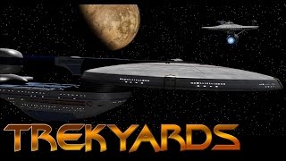 Trekyards Animations  1701A meets the USS Excelsior Full 1080HD [upl. by Rehteh]