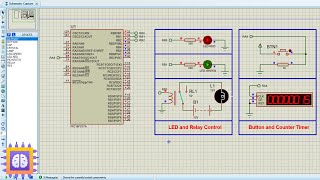 PIC16F877 TIMER COUNTER MODE  Proteus Simulation [upl. by Storm]