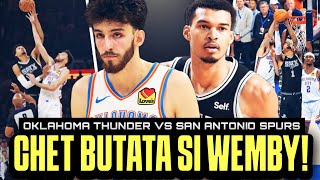 BINUTATA ni Chet Holmgren si Wemby Wembanyama hindi makaporma sa depensa ng OKC Thunder vs Spurs [upl. by Toombs343]