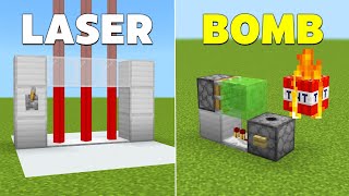 4 EASY Defense Redstone Builds in Minecraft Bedrock [upl. by Kawai468]