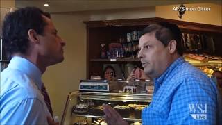 Anthony Weiner Gets in Shouting Match With Heckler [upl. by Prescott]