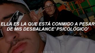 ella es la que está conmigo a pesar de mi desbalance psicológico LetraLyrics [upl. by Ameehsat]