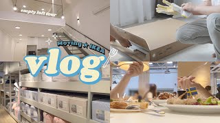 move in vlog🏠  Empty loft apartment tour building IKEA furniture🪑  aesthetic room makeover 💛 [upl. by Ariadne]