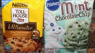 Nestle Toll House Pecan Turtle Delights amp Pillsbury Mint Chocolate Chip Cookie Review [upl. by Sigrid353]