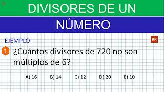 Divisores de un número  Conceptos básicos [upl. by Yl276]