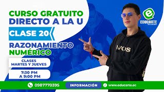 🔴Curso Gratuito📕Admisión 2024🏫Ingreso a la Universidad📚Clase 20 🧠Razonamiento Numérico [upl. by Bandur]