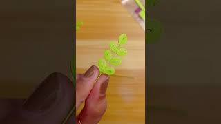 how to make basic quilling leaves quilling craft botanical leaf diy handmade papercraft [upl. by Milburt]